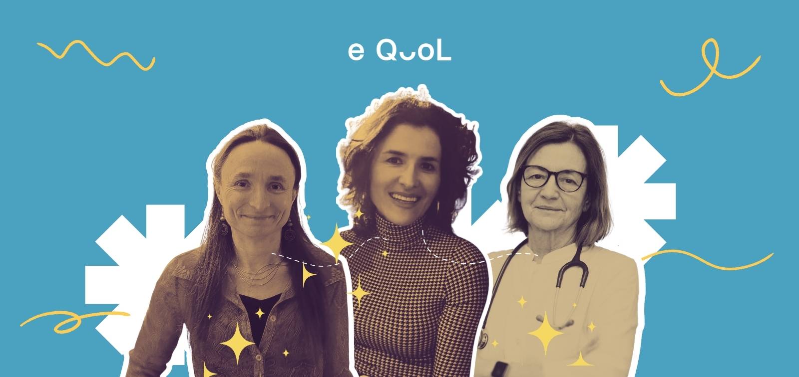 Collage featuring doctor Charlotte Demoor-Goldschmidt, Tamara (a mother from Croatia), and professor Jelena Roganovic, illustrating their dialogue within the “Healing in Two Voices” series.
