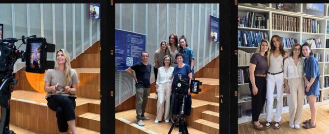 Collage showing three behind-the-scenes moments from the e-QuoL project's filming session in Rijeka, Croatia,