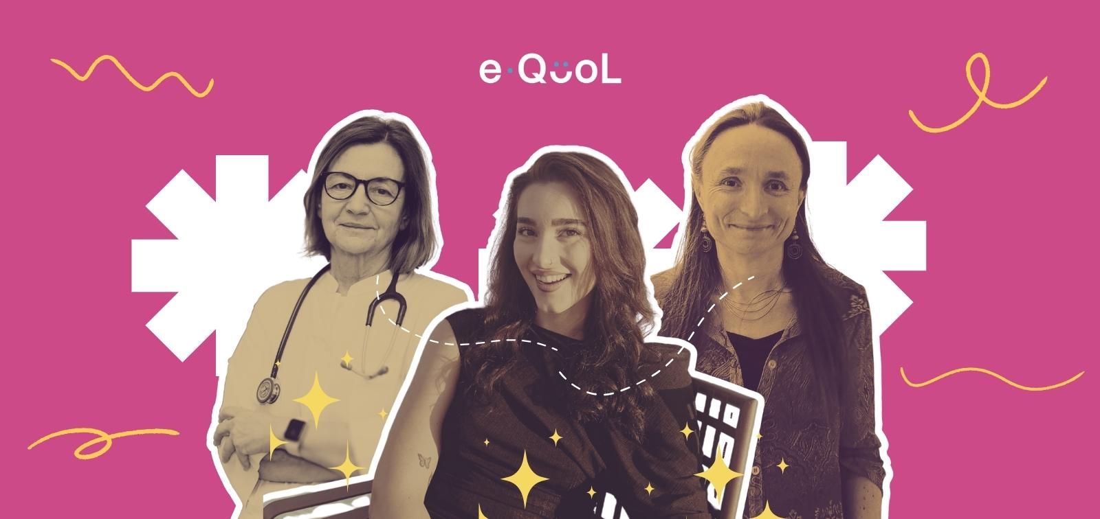 Collage featuring professor Jelena Roganovic, Erin Rupčić and doctor Charlotte Demoor-Goldschmidt illustrating their dialogue within the “Healing in Two Voices” series.