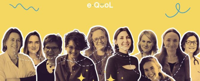 Collage of smiling cancer survivors and caregivers featured in the “Healing in Two Voices” testimonial series, representing personal stories shared in dialogue.