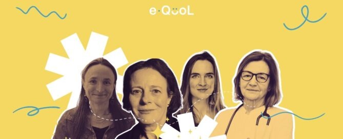 Collage featuring doctor Charlotte Demoor-Goldmist, Sabine, professor Jelena Roganovic, and doctor Anne Maas illustrating their dialogue within the “Healing in Two Voices” series.