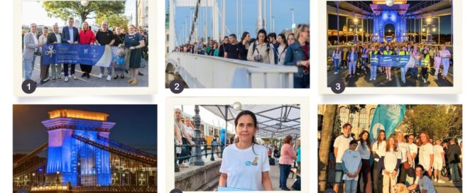 Collage of 6 pictures from the September’s Gold September in Budapest, Hungary.